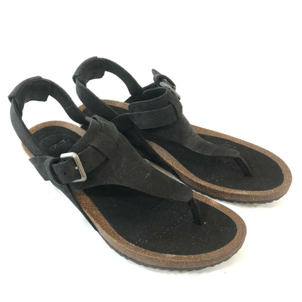 Teva Mahonia 3 Point Sandals Black New Without Box
